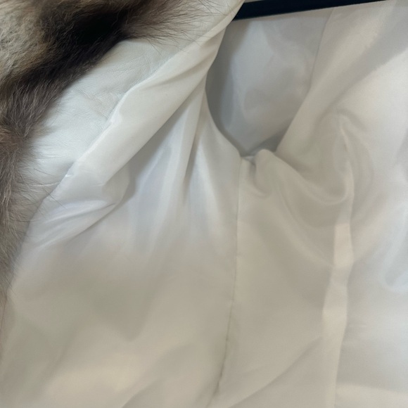 White leather with fur jacket from istanbul . Real leather - Picture 4 of 10